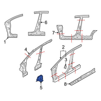 Mazda OE - Right Body A-Pillar Reinforcement