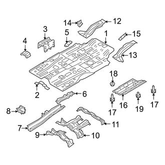 Mazda OE - Pillars, Rocker & Floor - Floor & Rails