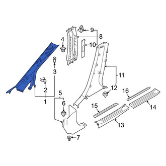 Mazda OE - Left Body A-Pillar Trim Panel