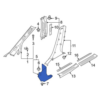 Mazda OE - Left Kick Panel Trim