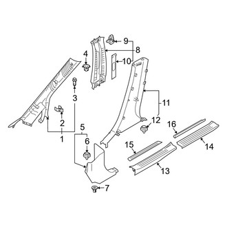 Mazda OE - Pillars, Rocker & Floor - Interior Trim