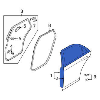 Mazda OE - Rear Left Inner Door Shell