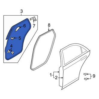 Mazda OE - Rear Left Inner Door Seal