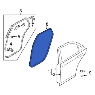 Mazda OE - Rear Left Outer Door Seal