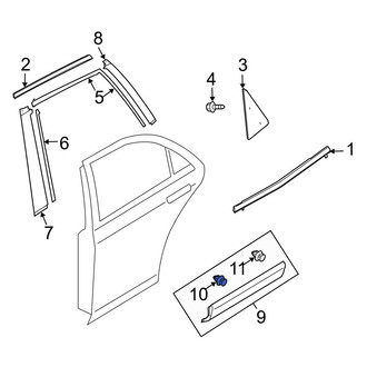 Mazda OE - Rocker Panel Molding Clip
