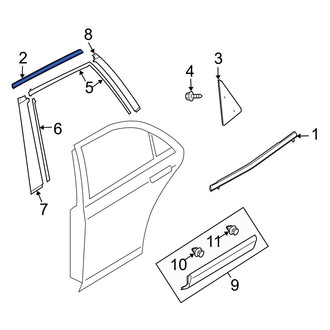 Mazda OE - Rear Left Door Window Molding