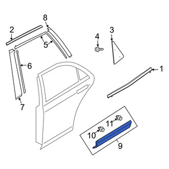 Mazda OE - Rear Right Door Molding