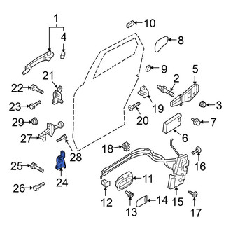 Mazda OE - Rear Left Lower Door Hinge