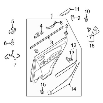 Mazda OE - Rear Door - Interior Trim