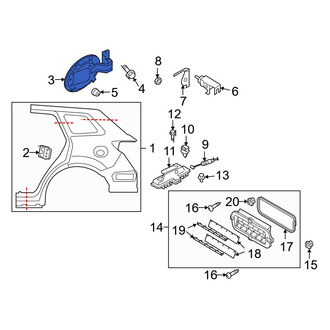 Mazda OE - Rear Fuel Filler Door