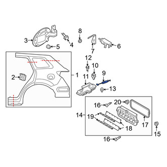 Mazda OE - Rear Fuel Filler Door Release Cable
