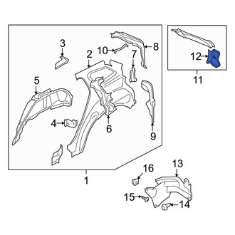 Mazda OE - Rear Left Body D-Pillar Trim Panel