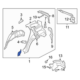 Mazda OE - Rear Left Inner Quarter Panel
