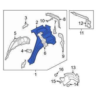 Mazda OE - Rear Left Inner Quarter Panel