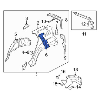 Mazda OE - Rear Left Body C-Pillar Reinforcement