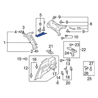 Mazda OE - Rear Right Upper Interior Quarter Panel Trim Panel
