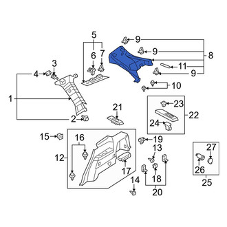 Mazda OE - Rear Right Body D-Pillar Trim Panel