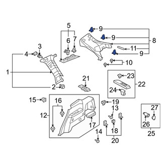 Mazda OE - Liftgate Trim Panel Clip