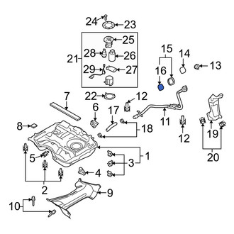Mazda OE - Fuel Filler Neck Gasket