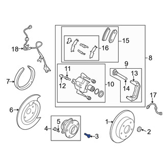 Mazda OE - Disc Brake Rotor Set Screw