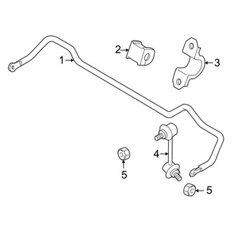 Mazda OE - Rear Suspension - Stabilizer Bar & Components (FWD)