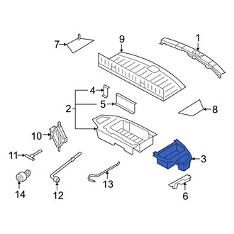 Mazda OE - Rear Left Trunk Floor Storage Box