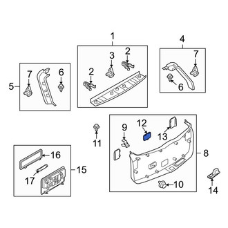 Mazda OE - Rear Center Liftgate Trim Cover