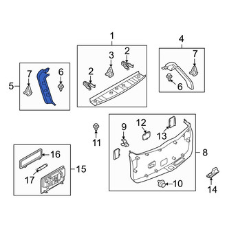 Mazda OE - Rear Left Liftgate Trim