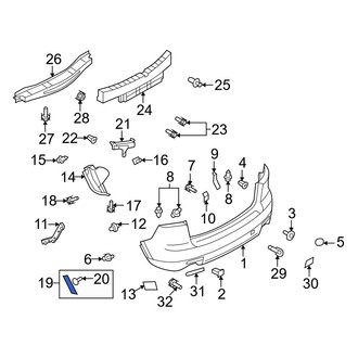 Mazda OE - Rear Left Bumper Trim