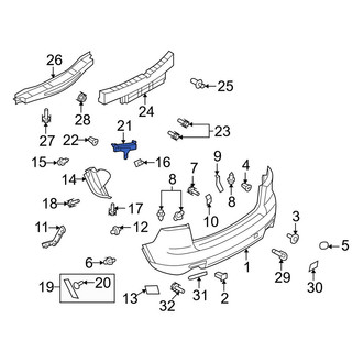 Mazda OE - Rear Right Bumper Cover Bracket