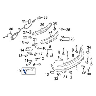 Mazda OE - Rear Left Bumper Trim