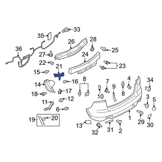 Mazda OE - Rear Right Bumper Cover Bracket