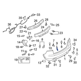 Mazda OE - Rear Center Bumper Guide Bracket