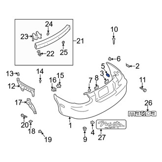 Mazda OE - Rear Bumper Cover Retainer