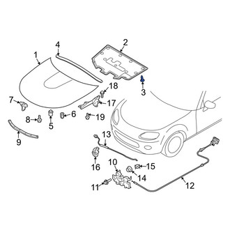 Mazda OE - Hood Insulation Pad Clip