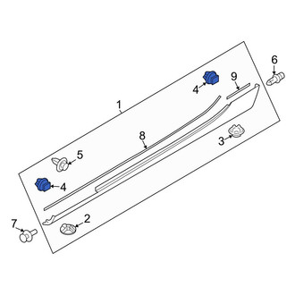Mazda OE - Rocker Panel Molding Clip