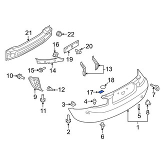 Mazda OE - Bumper Trim Insulator