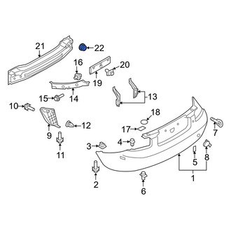 Mazda OE - Bumper Impact Bar Nut