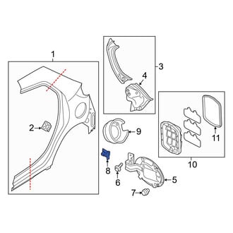 Mazda OE - Rear Fuel Filler Housing