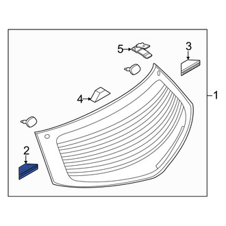 Mazda OE - Quarter Panel Glass Clip