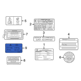 Mazda OE - A/C System Information Label