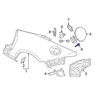 Mazda OE - Left Fuel Filler Door Screw