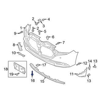 Mazda OE - Bumper Cover Support Rail Bolt