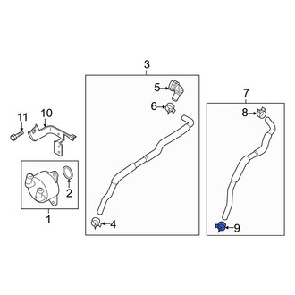 Mazda OE - Lower Engine Coolant Bypass Pipe Clamp