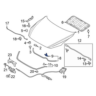 Mazda OE - Rear Outer Hood Seal Clip