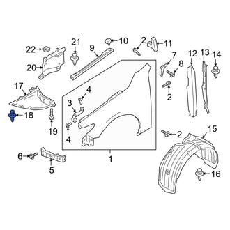Mazda OE - Floor Pan Splash Shield Clip