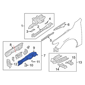 Mazda OE - Front Left Outer Frame Side Member