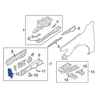 Mazda OE - Front Left Frame Rail End