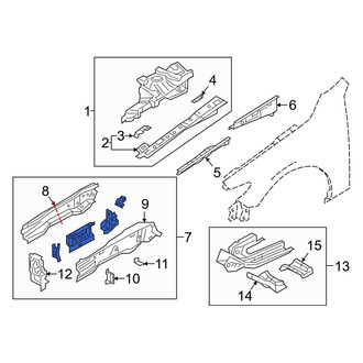 Mazda OE - Front Left Frame Side Member Assembly