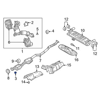 Mazda OE - Catalytic Converter Nut